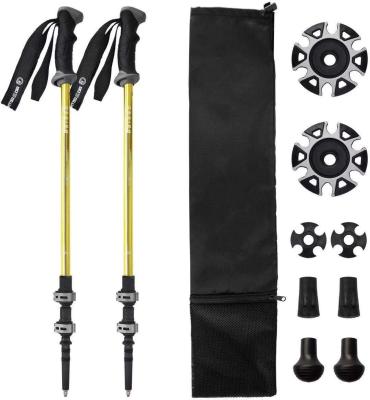 China PVC Telescopic Aviation Aluminum 7075 Poles-Quick Adjustable Walking Hiking Tracking Poles Trekking Locks for sale