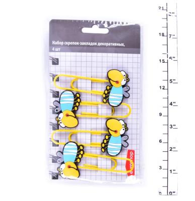 China Small stationery bee paperclip bookmark in stock for sale