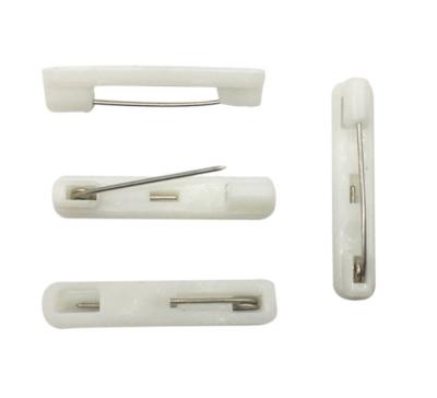 China Promotional Bulk Pin Packing White Single Plastic Safety Pin Eco-Friendly Return For DIY for sale