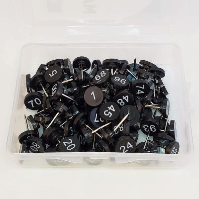 China School Home Office Hot Sale Numbered Map Pins, Number Push Pins With Number From 1 To 100 For Office Use for sale