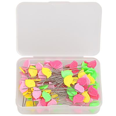 China Durable 100pcs Packing Flat Head Straight Quilting Pins For Sewing DIY Seamstress for sale