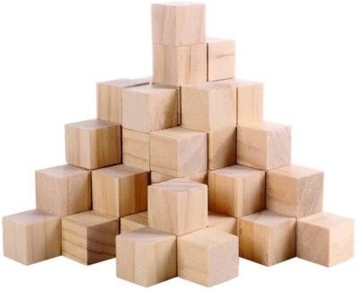 China / Square empty wooden blocks, empty wooden cubes for DIY for sale