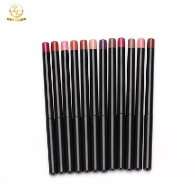 China 12 Colors Mix Wholesale Lips Makeup Fine Lip Liner Private Label for sale