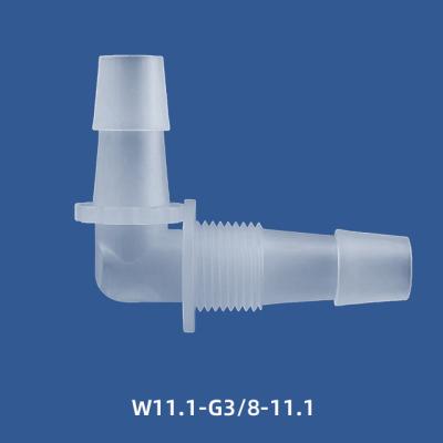 China General Plastic Male Thread To Barb Elbow Fitting Adapter 90 Degree Threaded Hose Tubing Barbed Connector for sale