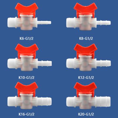 China General Barbed Ball Valve OD Intergrated Ball Valve Interrupt Switch With Hose Barb For Drip Irrigation for sale