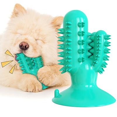 China Whistling Stocked Molar Branches Zigzag Water Floating Dog Toy with Suction Bottom Cup for Toothbrush for sale