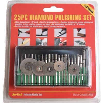 China Main Accessories 25pcs Electric Diamond Grinder Jade Stone Grinding Stick Cuting Carving Abrasive Needle Bits with 3mm Handle 25PCS for sale