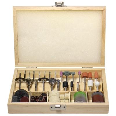 China 100PCS Electric Grinder Accessories Grinding Cutting Polishing and Carving Combo Set Carved Wood with Handle and 3mm Wooden Box 100PC for sale