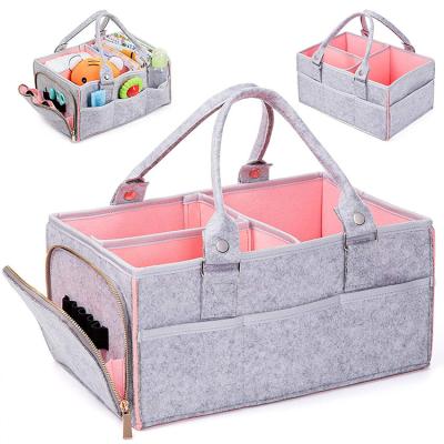 China Hot Sale Baby Diaper Caddy Organizer Portable Felt Diaper Cart Eco-friendly Basket for sale