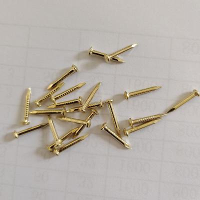 China Oval Chinese Factory Produced Best Quality Round Head Spike Smooth Shank Polished Yellow Copper Brass Nails for sale