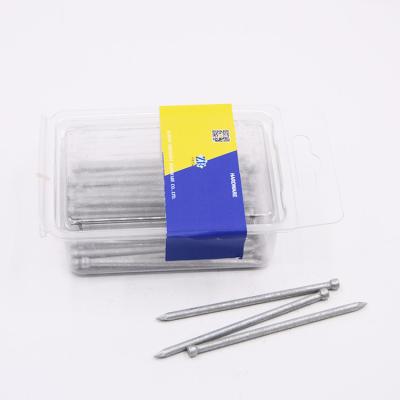 China Wrapping Smooth Iron Blister Head Compressed Shank Machine Plated Steel Wire Nails for sale