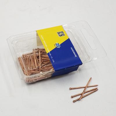 China Good Quality Iron Factory Produce Round Head Bright Shank Red Copper Clad Iron Common Nails for sale