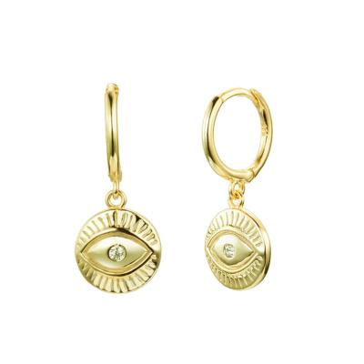 China High Quality TRENDY Gold Evil Eye Stud Earrings Silver 925 Jewelry Earring Fashion Stud Earrings For Women for sale