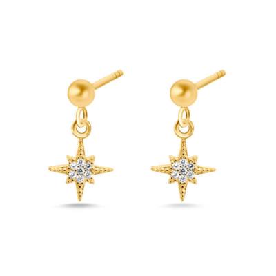 China FASHION Zircon 925 Jewelry Newest Drop Earring Silver Star Stud Earrings Shape Earrings for sale