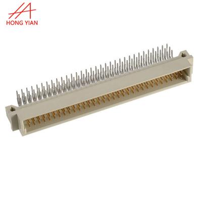 China Euro PCB Factory Custom 2 Rows 2.54mm DIN41612 Smart Card Connector 48Pin 64Pin 96pin PCB Mount Adapter Male Female Socket for sale