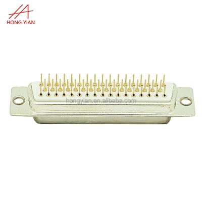 China OEM 50pin PCB Factory D-sub PCB Connector Cable Connector DB50 R/A Custom Mount D-sub Female Connector for sale