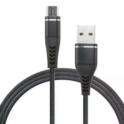 China 2.4A High Quality Braided Fast Charging Wire For Mobile Phone 5PIN Camera VCR Micro USB Fast Charging Data Cable for sale