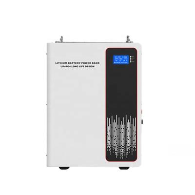 China Home Appliances Lithium Battery Pack LiFePO4 51.2V Solar Wall Mounted Home Energy Storage Iron Phosphate Lithium Battery for sale