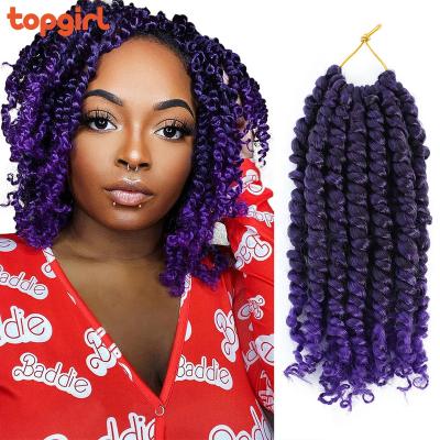 China Passion twist hair 8 inch passion twist crochet braids Synthetic pre-twisted spring twist crochet hair Pre-looped passion twist hair for sale