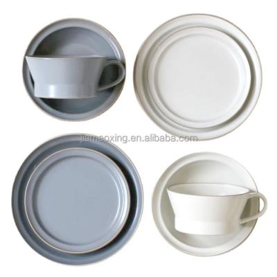 China Viable Hot Selling Dishes Dinner Set Good Quality Nordic Ceramic Suit for sale