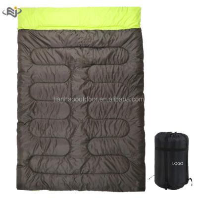 China Double sleeping bag for walking around, camping hike. Cold Weather 2 Person Waterproof Sleeping Bag For Adult 220*150cm for sale