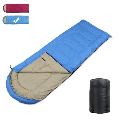 China 190T Polyester Taffeta Amazon Warm Winter Outdoor Hiking Camping Bag 3 Season Waterproof Sleeping Bag Customize Logo for sale