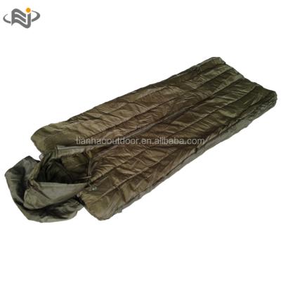 China New design military army 3 season sleepinn bag style polyester camping sleeping bag outdoor waterproof customizable logo 190*75cm for sale