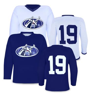 China Hot Selling Custom Hockey Breathable Mesh Ice Hockey Uniform Professional Double Side Reversible Jersey for sale