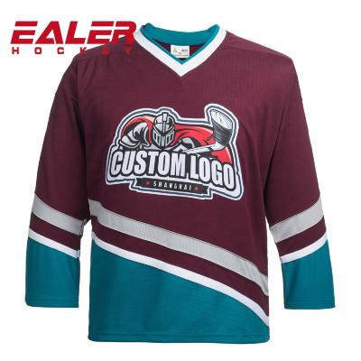 China Wholesale Custom Antibacterial Tackle Twill Hockey Jersey / Fashion Ice Hockey Jersey for sale