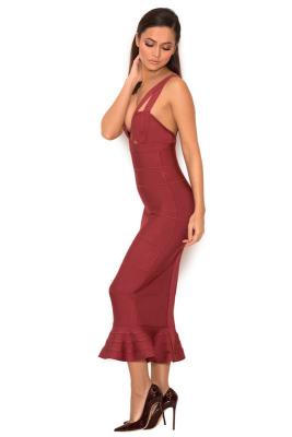 China Attractive Halter Neck Bandage Dress , Deep V Neck Bandage Dress  for sale