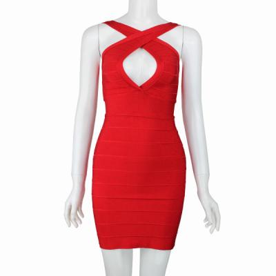 China Fashion Crossover Bandage Dress Boutique Various Color Available for sale