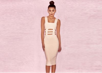 China Sleeveless Nude Cute Cut Out Anti-wrinkle Women Bandage Dress for sale