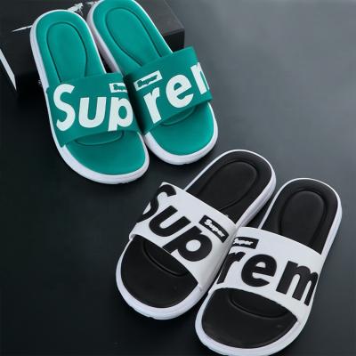 China Fashion Trend Simple Black White Home Slippers Non-slip Bathroom Slips Platform Slip Flip Flops Couples Indoor Women for sale