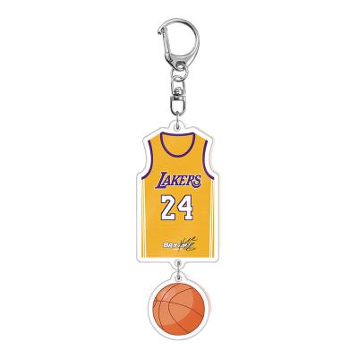 China Fans Kobe Souvenir Style Optional Sports Basketball NBA Stars Jersey Kobe 8 24 James 23 Jordan AJ Fans Acrylic Key Chain For Boy Gift And Souvenir for sale