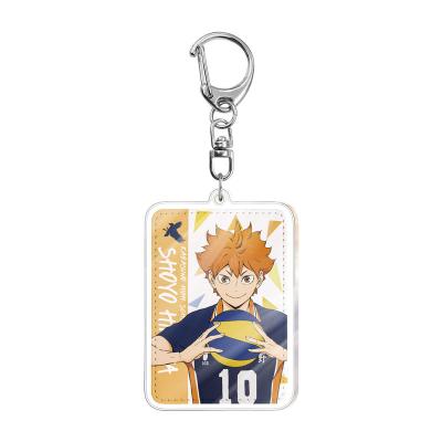 China Fans Kobe Souvenir Style Optional Japan Anime Volleyball Haikyuu! ! At The Top Character Shoyo Hinata Holographic Acrylic Pendant Key Chain for sale