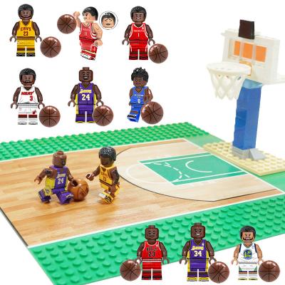 China DIY TOY Wholesale Price KT1021 Kobe Curry Jordan All-Star Figure Minifig NBA Basketball Player Building Block Sets For Kid Gift Toy for sale