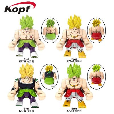 China DIY TOY Wholesale Super Dragon Ball Z Action Figure KF6073 Price KF6073 Anime Broly Saiya Broli Compatible Minifig Building Block Toys for sale