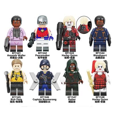 China DIY TOY KF6140 DC Superhero Suicide Squad Movie Harley Quinn Bloodsport Ratter Action Figure Minifigs Building Block Set for sale