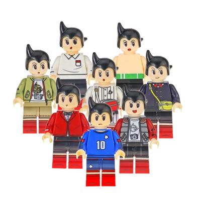 China TOY KF6035 Japan DIY mini cartoon old anime figure minifigs building block boy Astro robot smart powerful action Atom Tetsuwan Atom for sale