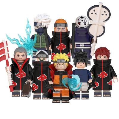 China Compatible DIY Anime TOY Wholesale WM6105 Anime Cartoon Anime Cartoon Uchiha Uchiha Sasuke Hatake Kakashi Mini Figure Minifig Building Block Set for sale