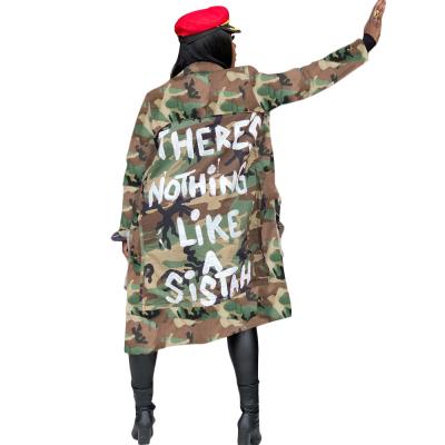 China 2021 Hot Selling Hot Sale Factory Price Hot Sale Women's Camouflage Print Patch Coat for sale