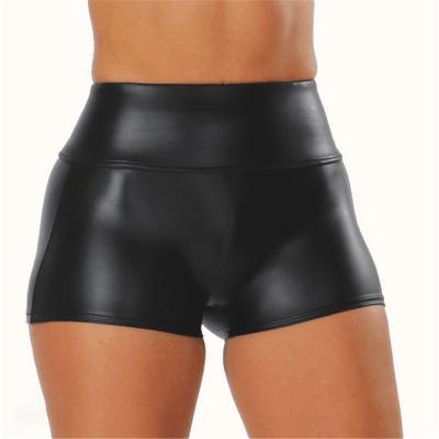 China 2022 Wholesale Leather Shorts Breathable Female PU Leather Pants Womens Leather Shorts for sale