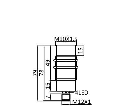 China Non-concise Mental Proximity Sensors M30 Plug-in Inductive Proximity Sensor Switch IP67 for sale