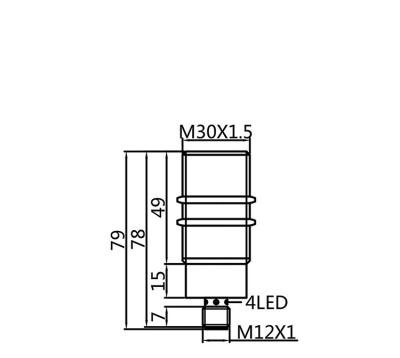 China Proximity Sensors M30 Plug-in Inductive Proximity Switch 0.5ms IP67 Proximity Sensor for sale