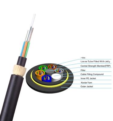 China FTTH FTTB FTTX Network Adss Fiber Optic Cable Fiber Optic Cable Machine 12 Core Fiber Blowing Cable for sale