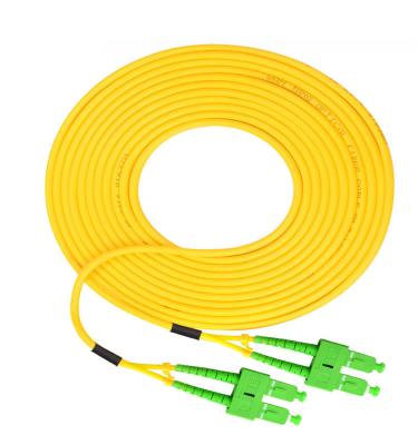 China High Quality FTTH FTTB FTTX SCAPC Network Fiber Optic Single Mode Duplex Patch Cord Jumper for sale