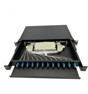 China High Quality FTTX 24port ODF 1U 2U Fiber Optic Patch Panel SC LC FC ST 96core 48core 24core Cabinet for sale