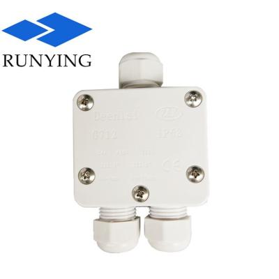 China Indoor / Outdoor 3 Way Electrical Cable Junction Box With Ignition Quick Connector Outdoor In Two 3 Holes IP68 Terminal Block Box for sale