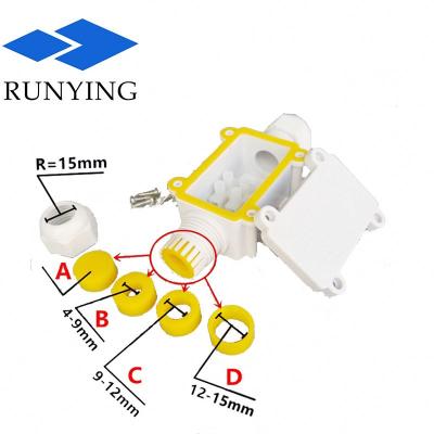 China 24A 450VAC 2-8 IP68 Cable Glands Junction Box Indoor/Outdoor Waterproof Terminal Electrical Box for sale