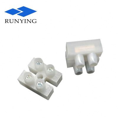 China 2.5-4 PA10 series 2P 2 square pin insulated electrical wire connector cheap price small screw terminal block white for led lighting for sale